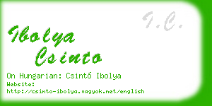 ibolya csinto business card